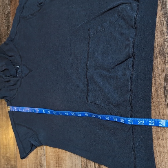 Gramicci Ziggy Short Sleeve Hemp Blend Hoodie Size Large In Faded Black - Picture 11 of 11